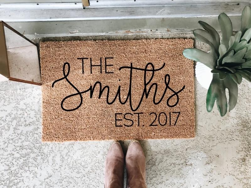 Personalized Doormat For Fun Second Wedding Gift Ideas