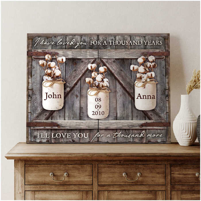 Personalized name canvas gift for her