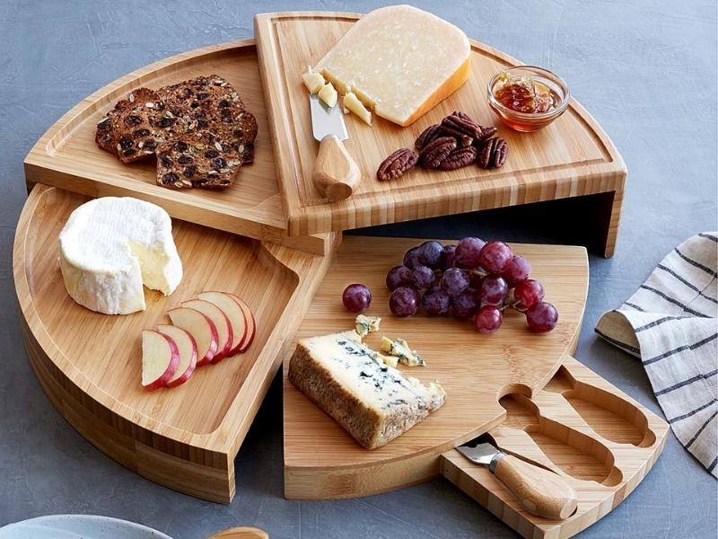 Personalized Compact Swivel Cheese Board for gay marriage gifts