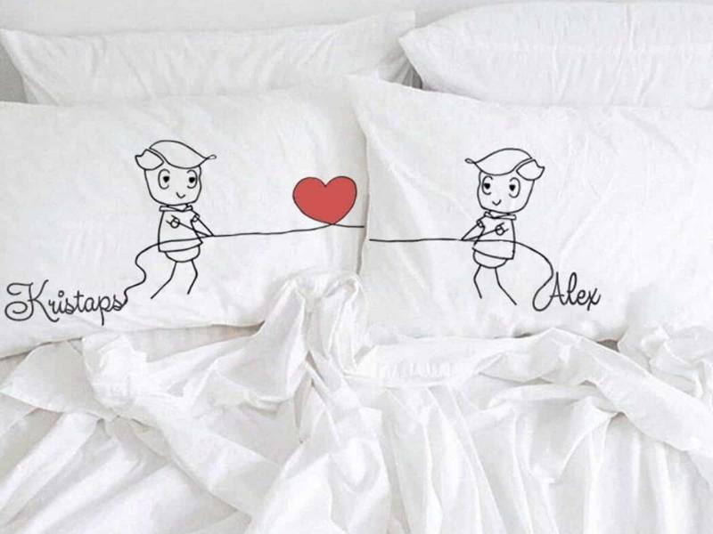 Personalized Couple Name Pillow For Gay Marriage Wedding Gifts