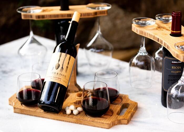 Wine Serving Tray - wedding gift ideas for couples who already live together.