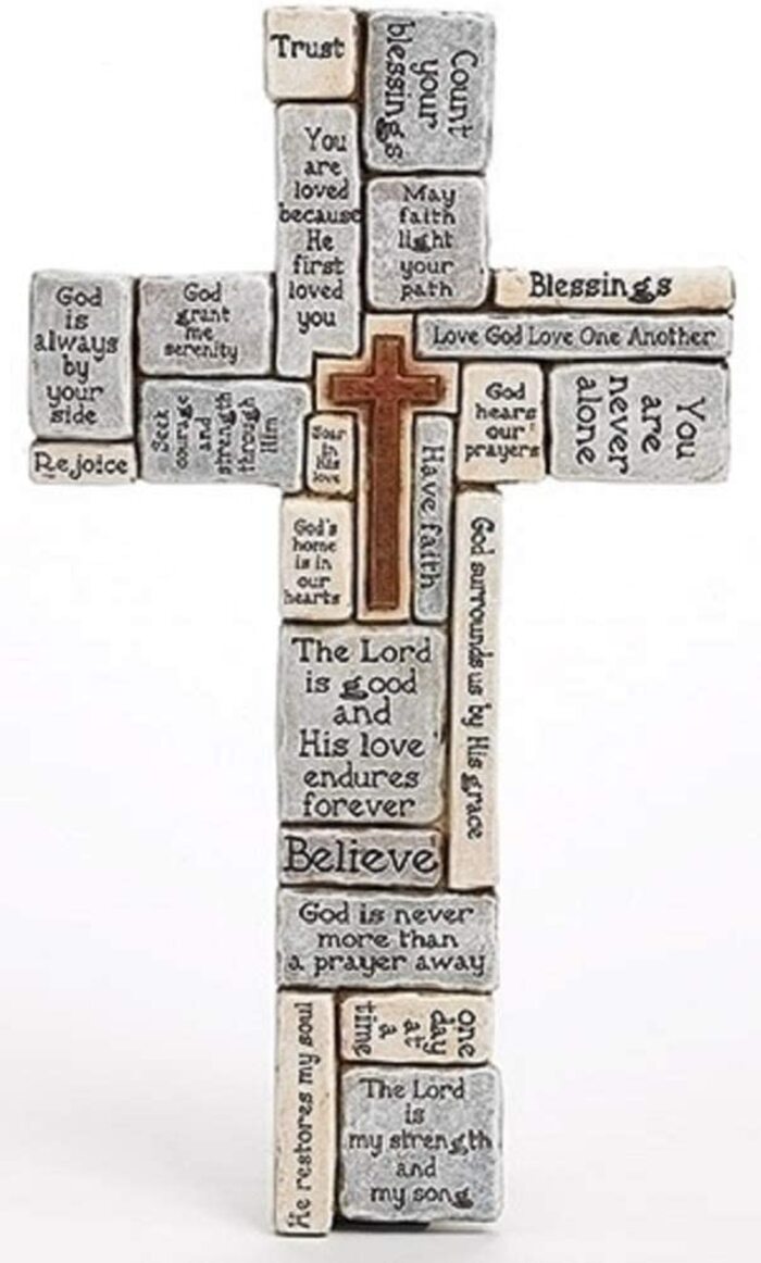 Stoneware Wall Cross - Wedding Gift Ideas For Couples Who Already Live Together. 