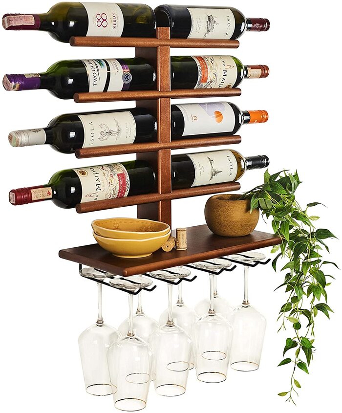 Wine Bottle Wall Rack - Wedding Gift Ideas For Couples Who Already Live Together. 