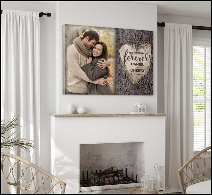 We Decided On Forever Canvas Print - Wedding Gift Ideas For Couples Who Already Live Together.