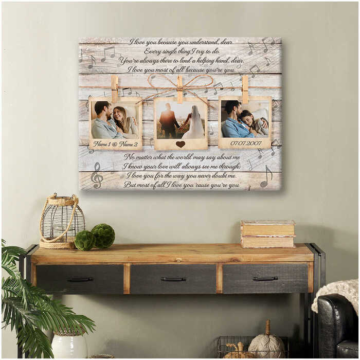 Song Lyrics On Canvas Wall Art - wedding gift ideas for couples who already live together.