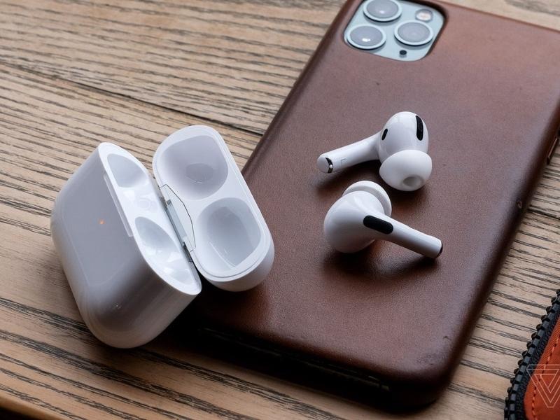 A pair of Apple AirPods for last minute anniversary gifts for her