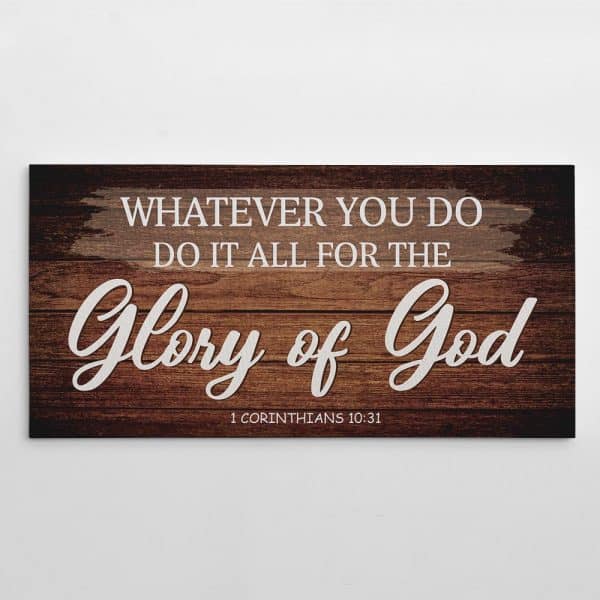 Religious gift for husband - For The Glory Of God Wall Art