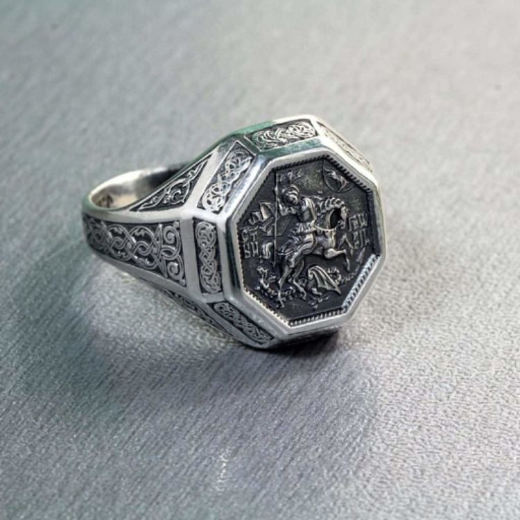 Christian gifts for men - The Saint George Ring