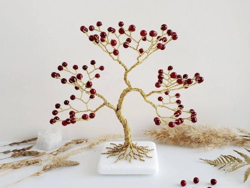 Ruby Red Jade Tree of Life as the best modern 40th anniversary gift