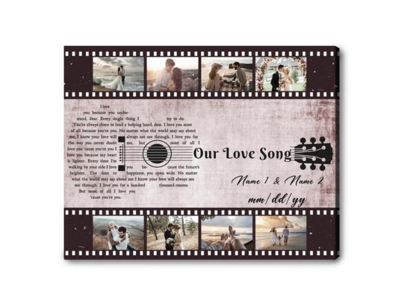 Personalized Sheet Music Art for 40th anniversary decoration ideas