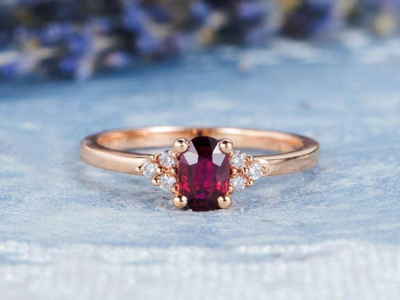 Natural Ruby Ring for the 40th anniversary gift for her