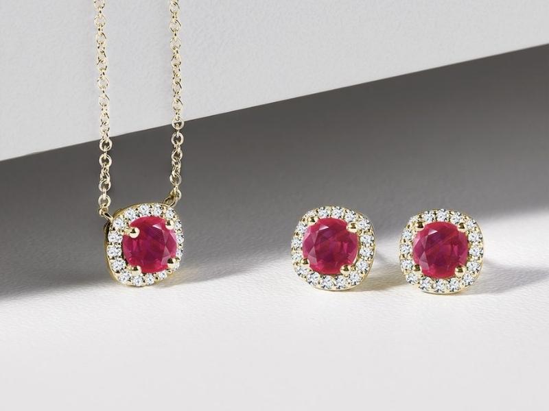 Ruby And Diamond Earrings For 40Th Anniversary Gifts