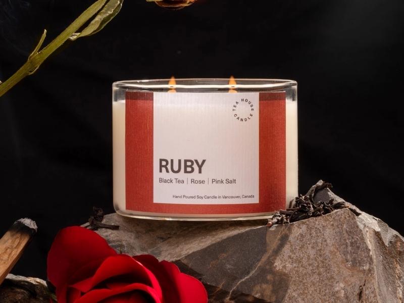 Ruby Candle for 40th anniversary wedding gift