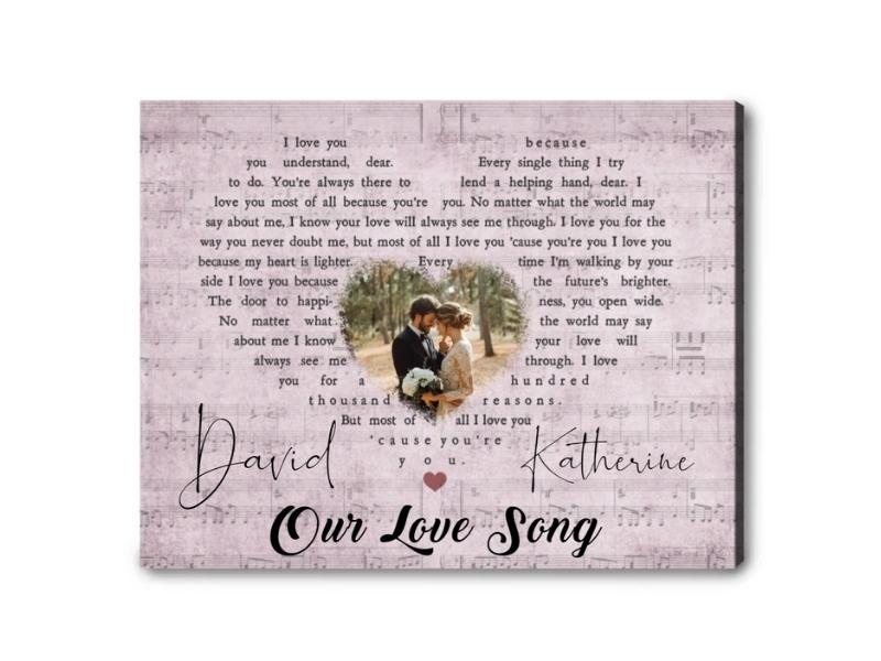 Personalized Sheet Music Art for 40th anniversary decoration ideas
