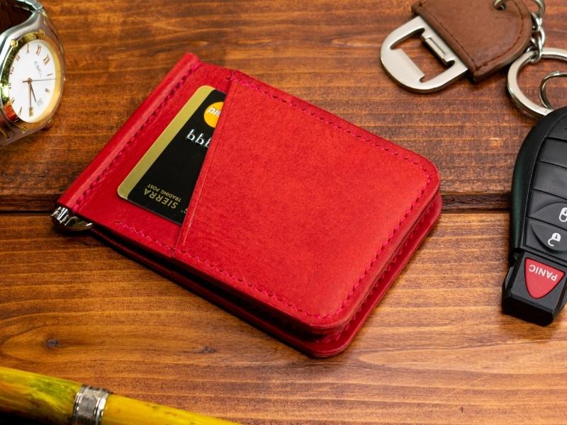 Ruby Theme Money Clip Wallet - 40Th Anniversary Gift For Husband