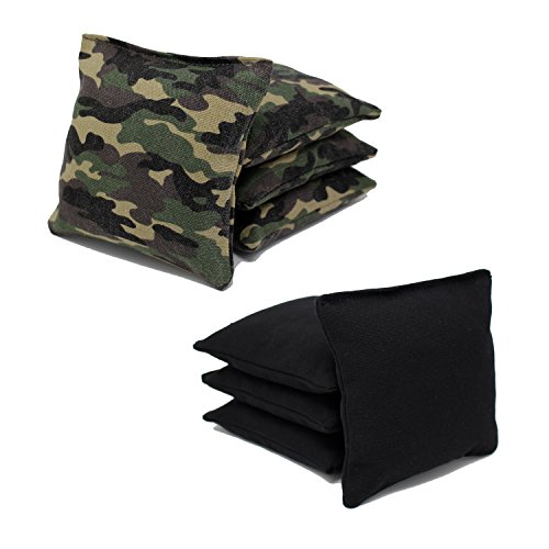camping gift ideas for him - Camouflage And Black Regulation Cornhole Bags
