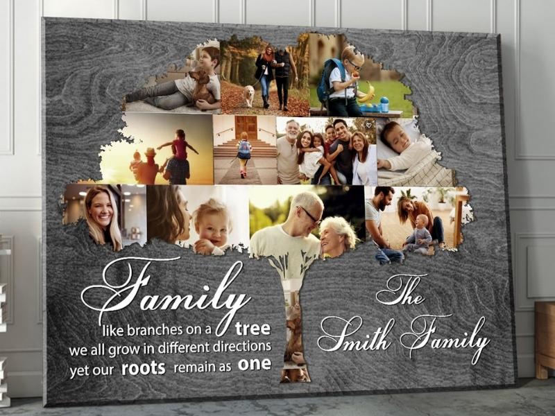 Personalized Anniversary Family Tree Artwork for anniversary gifts for friends parents