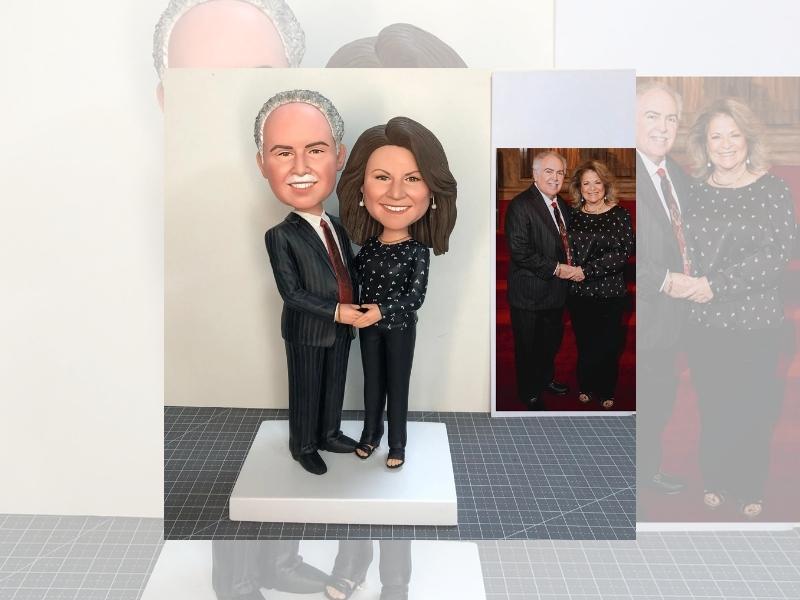 Couple Bobbleheads for 30th wedding anniversary gifts for friends
