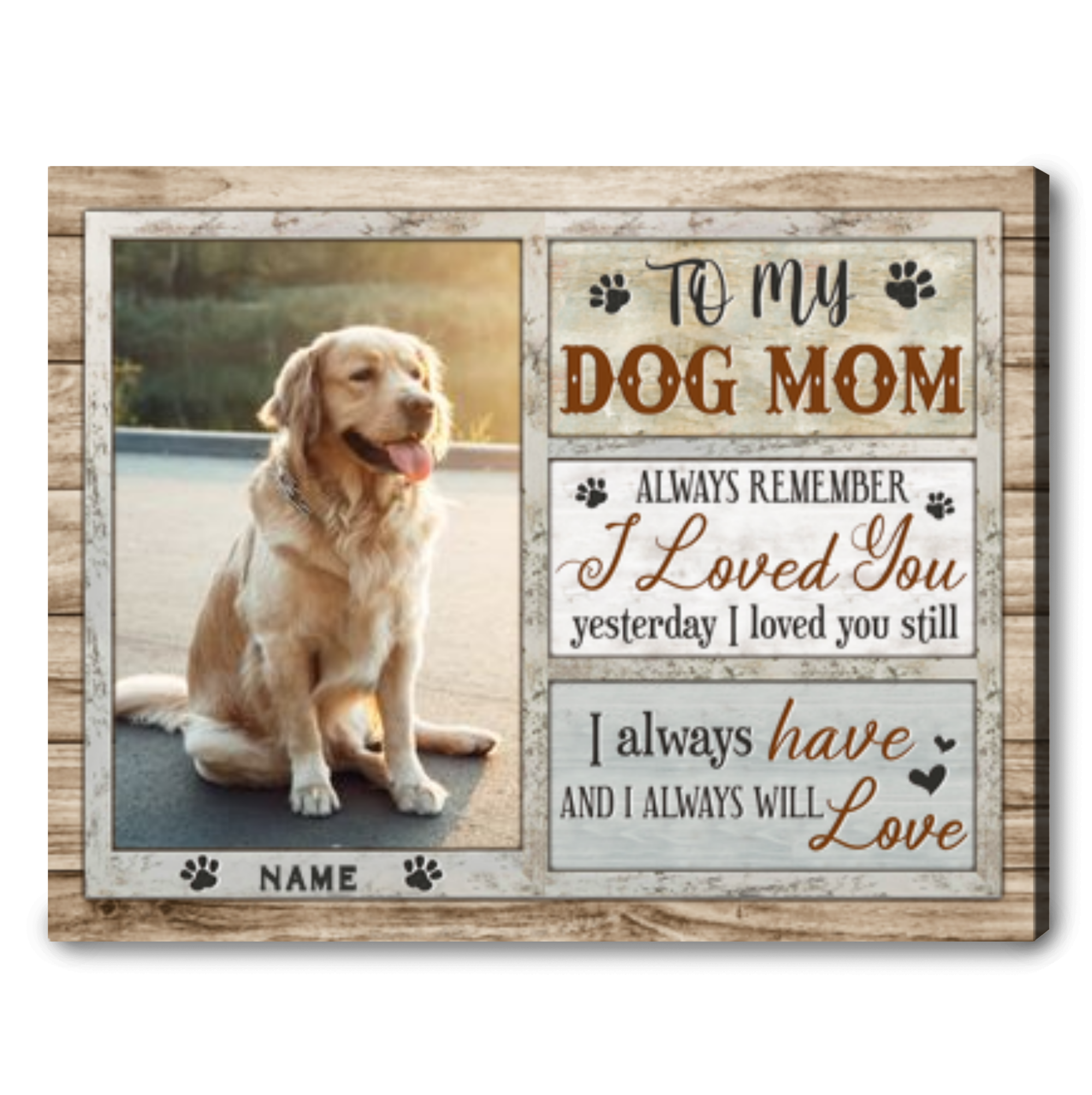 to my dog mom custom pet photo gift for dog mom 01