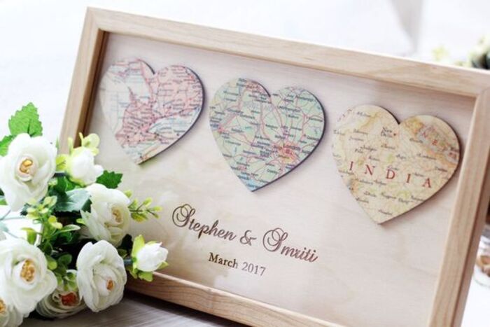 Heart Map: Romantic Homemade Gifts For Girlfriend