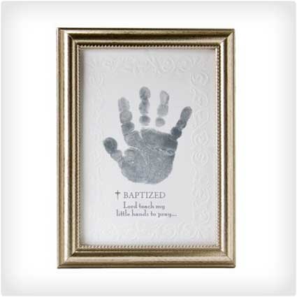 Baptism Handprint - gift for godson baptism
