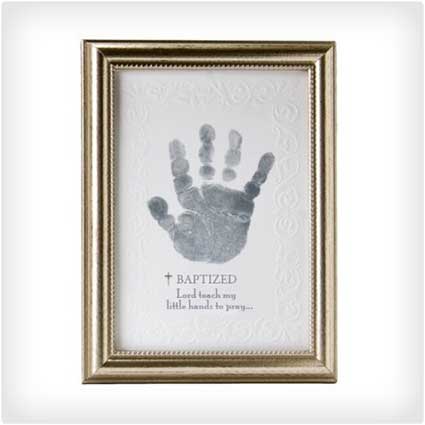 Baptism Handprint - Gift For Godson Baptism