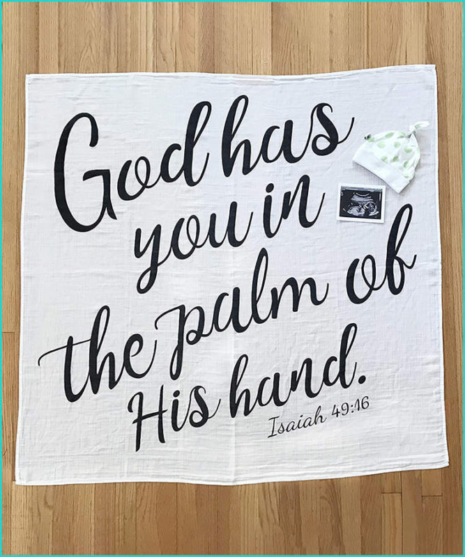 Baptism Gifts For Son - Bless Our Littles Baby Swaddle Scripture Blanket