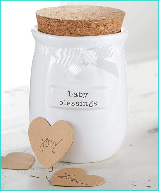 Gift For Godson Baptism - Mud Pie Baby Blessings Jar