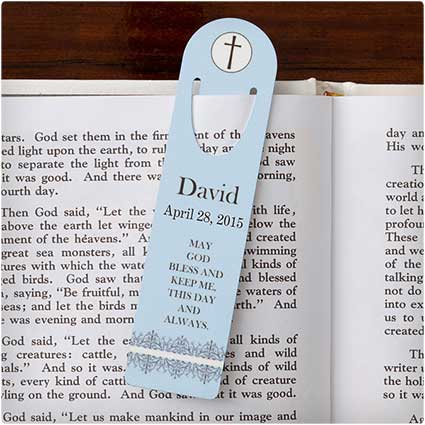 Baptism gifts for son - Personalized Bookmark
