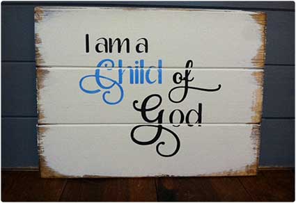 Gift For Godson Baptism - I Am A Child Of God Sign