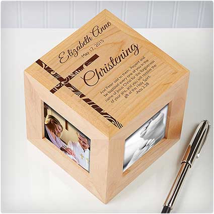 Baptism gifts for son - Personalized Photo Cube