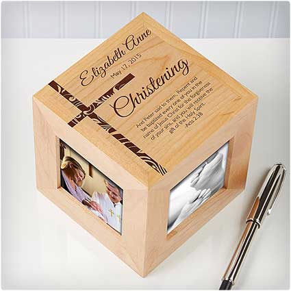 Baptism Gifts For Son - Personalized Photo Cube