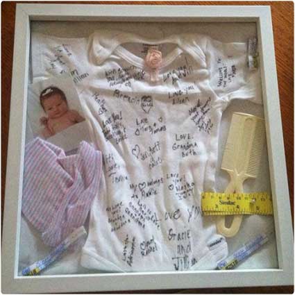 christening present for son - Baby Shadow Box