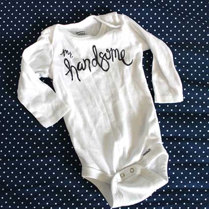 Baptism gifts for son - Mr. Handsome Onesie