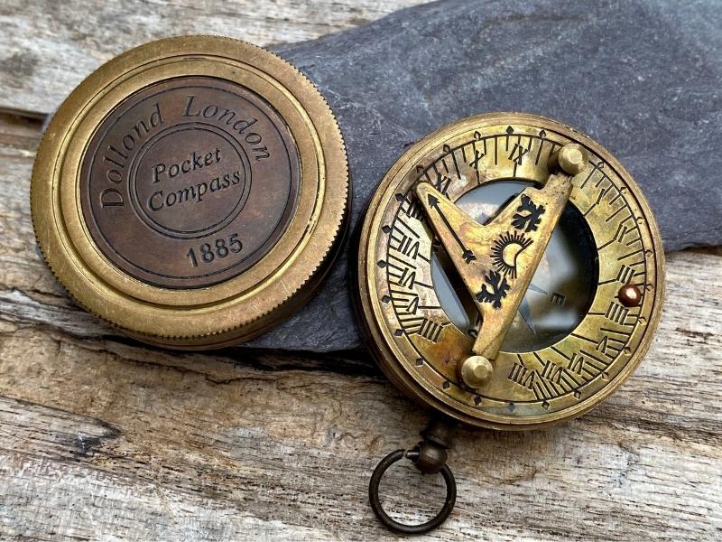 Engraved Handcrafted Compass for the 21st anniversary gift for him