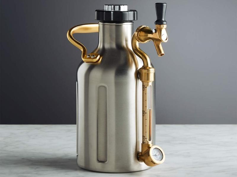 Brass Growler For The 21St Anniversary Gift For Husband