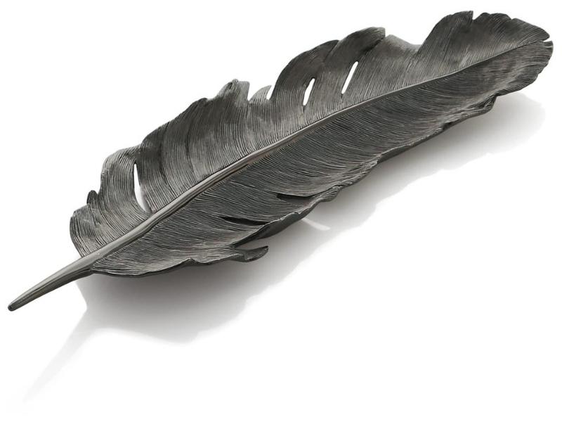 Nickel Plume Feather Tray For 21St Anniversary Gift Ideas For Husband