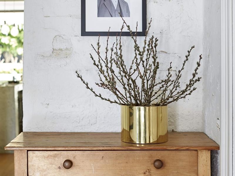 Large Solid Brass Planter for the 21st anniversary gift traditional and modern