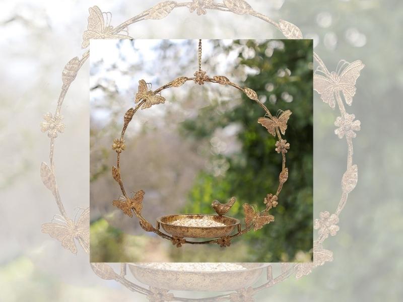 Brass Butterfly Bird Feeder for the 21st anniversary contemporary gift