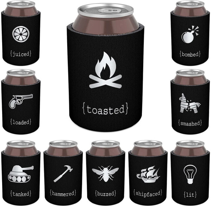 Amusing Beers Can Coolers Set - gag gift for groom. 