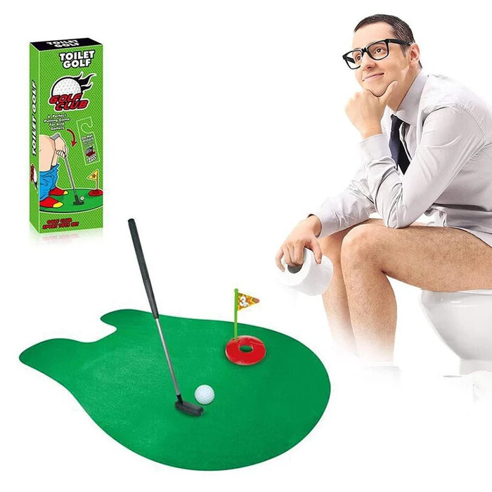 Toilet Golf Set - gag gift for groom.