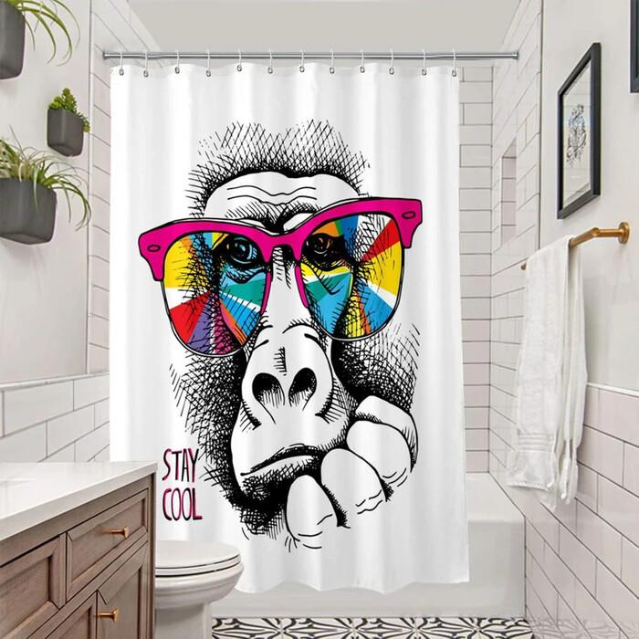 Cool Shower Curtain - Funny Gifts For Groom On Wedding Day. 