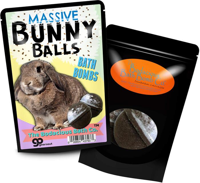 Bunny Balls Bath Bombs - funny gifts for groom on wedding day.