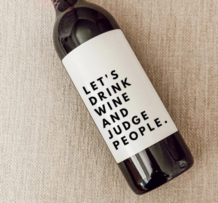 Wine Bottle Label.