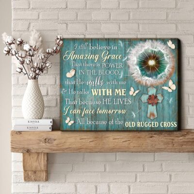Christian Gift Wood Decor I Still Believe In Amazing Grace Canvas Print 03