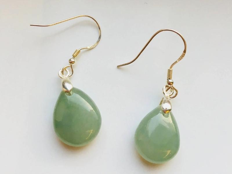 Jade Drop Earrings as a gift to remind the couple of their special day 35 years ago