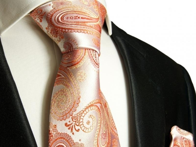 Coral Silk Tie For 35Th Anniversary Gifts To The Man You Adore