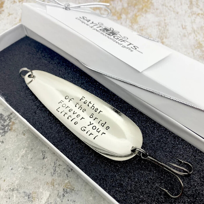 Keepsake Fishing Lure - wedding gift for father of the bride. 