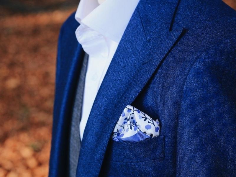 Silk Pocket Square - 12 year anniversary gift silk