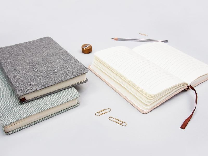 Linen Notebook for the 12th anniversary gift for her